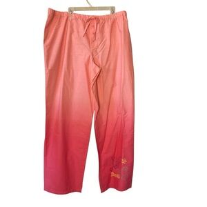 Disney Coral Gradient Pajama Pants with Elastic Waistband and Soft Fabric